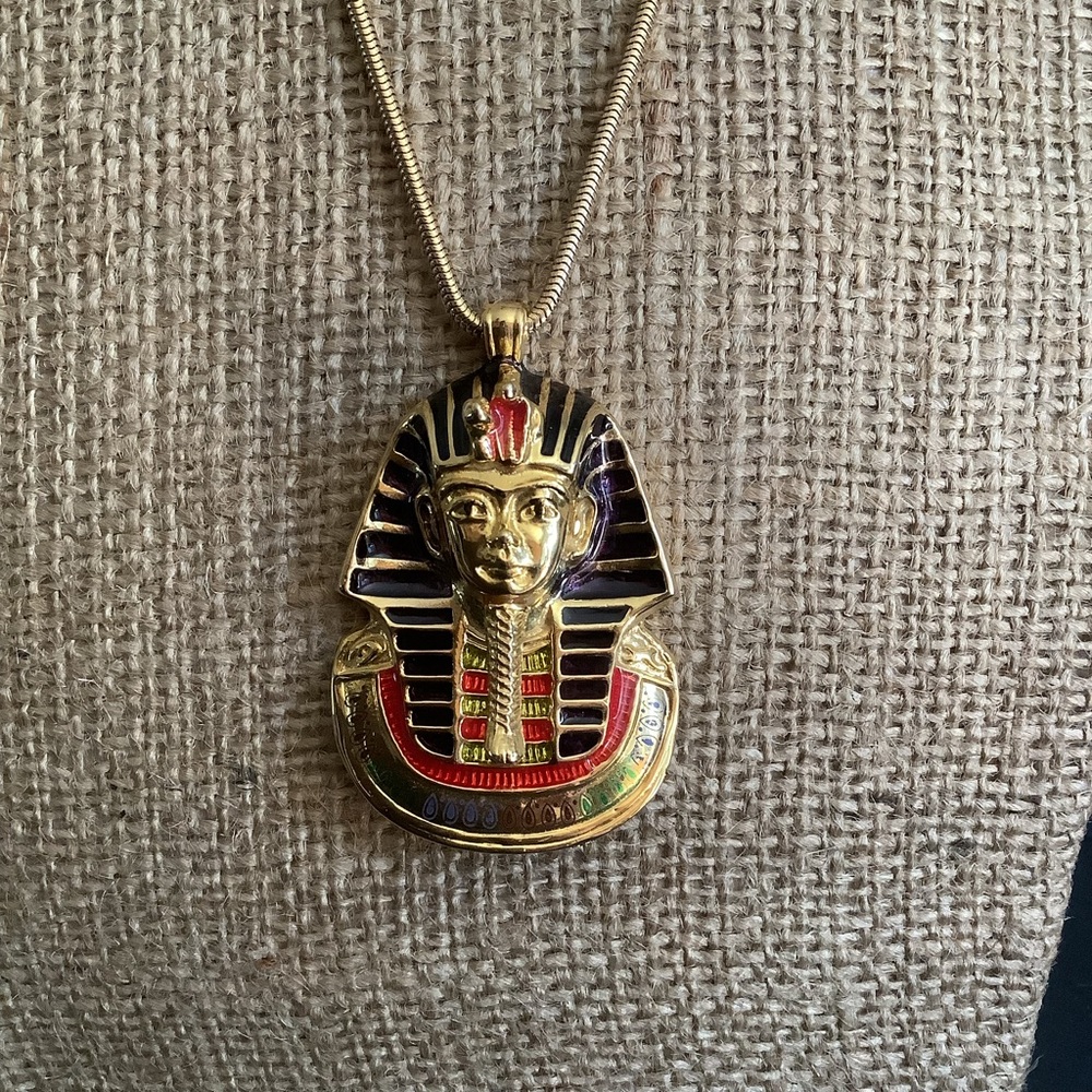 Egyptian King Tut Pendant Necklace